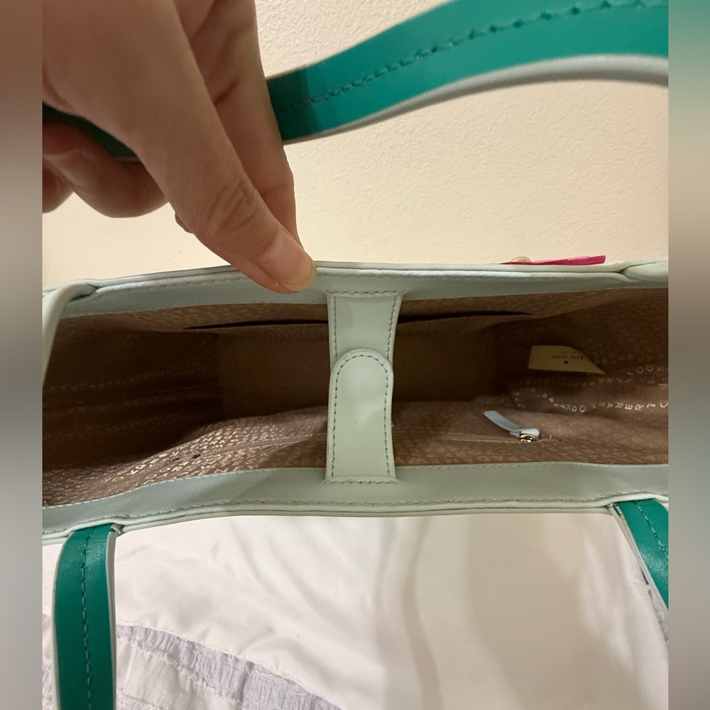 Kate Spade Mint Green Cactus Tote good condition - Picture 13 of 15